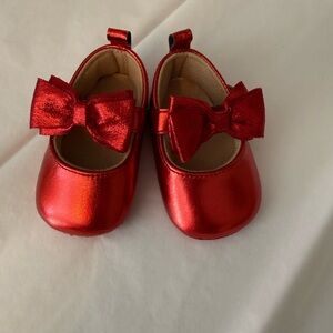 Red Baby Shoes with Bow